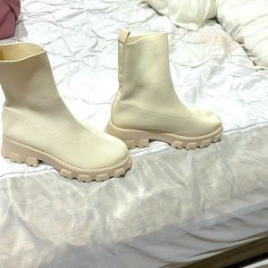 Ivory color boots